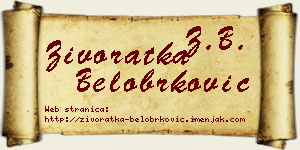 Živoratka Belobrković vizit kartica
